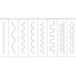 Tablillas de madera DM individuales para grafomotricidad 8 trazos (8) - Ösbru