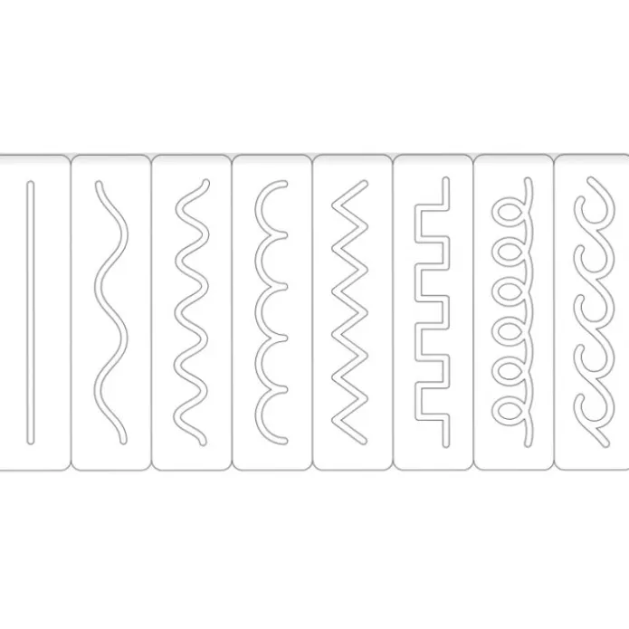 Tablillas de madera DM individuales para grafomotricidad 8 trazos (8) - Ösbru