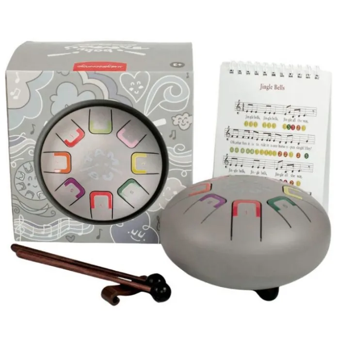 Tambor baby plateado con 8 lengüetas metálicas - Tambú