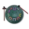 Tambor verde mate con 11 lengüetas metálicas - Tambú