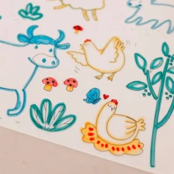 Tapete silicona reutilizable para colorear Granja - Scribble Mat