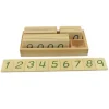 Tarjetas de madera pequeñas con números 1-9000 - Montessori
