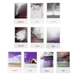 Tarjetas de nomenclaturas del clima inglés - Montessori