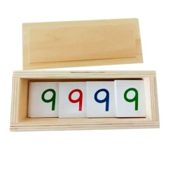 Tarjetas de papel pequeñas con números 1-9000 - Montessori