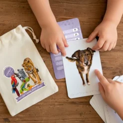 Tarjetas 8 idiomas Mis primeras palabras multilingües: animales (32) - Emeteca Kids