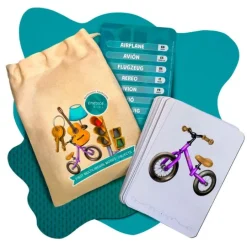 Tarjetas 8 idiomas Mis primeras palabras multilingües: objetos (32) - Emeteca Kids