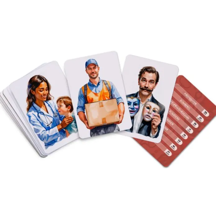 Tarjetas 8 idiomas Pequeños ciudadanos: Profesiones (30) - Emeteca Kids