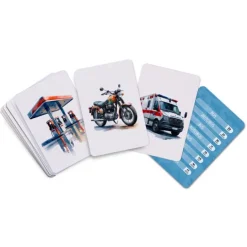Tarjetas 8 idiomas Pequeños ciudadanos: Transportes y seguridad vial (30) - Emeteca Kids