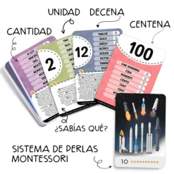 Tarjetas 8 idiomas Primeros números: Cosmos (30) - Emeteca Kids