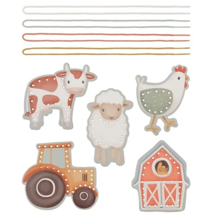 Tarjetas para coser y enhebrar Pequeña Granja (5) - Little Dutch