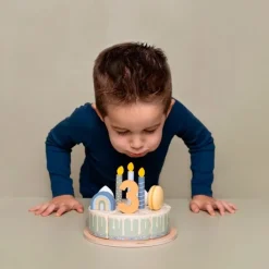 Tarta de cumpleaños de madera arcoíris para cortar - Little Dutch