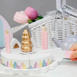 Tarta de cumpleaños de madera unicornio - Jabadabado