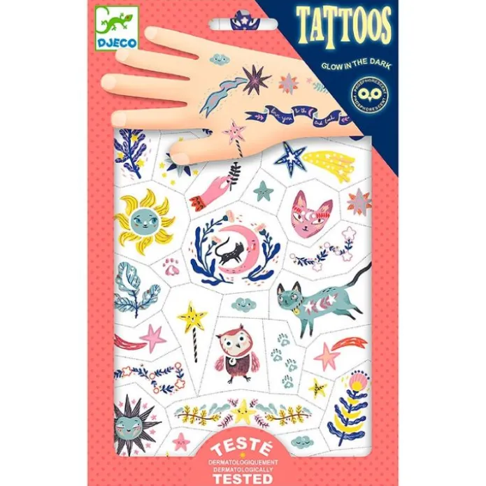 Tatuajes dulces sueños que brillan en la oscuridad - Djeco
