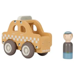 Taxi y muñeco de madera - Little Dutch