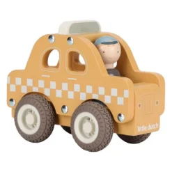 Taxi y muñeco de madera - Little Dutch