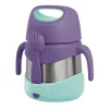 Termo verde y morado con cuchara/tenedor 335 ml - B.Box