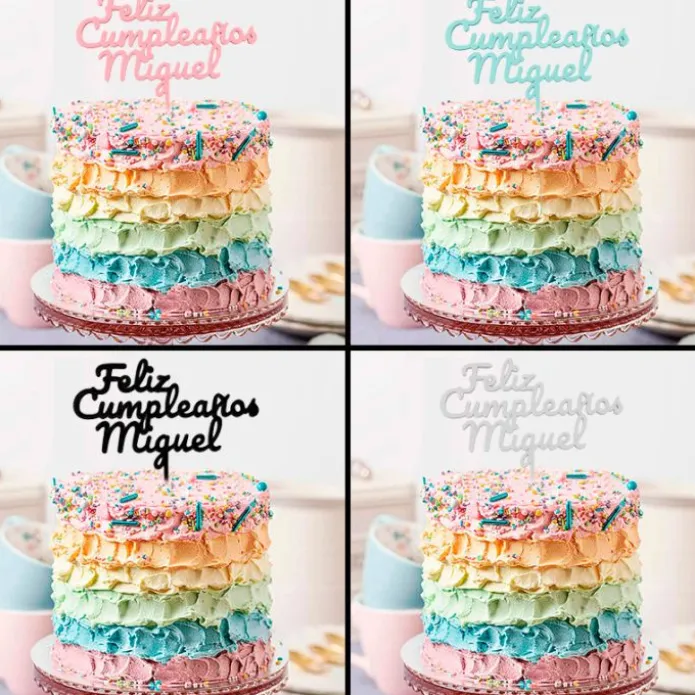 Topper Nombre o Texto Personalizado - 3 líneas