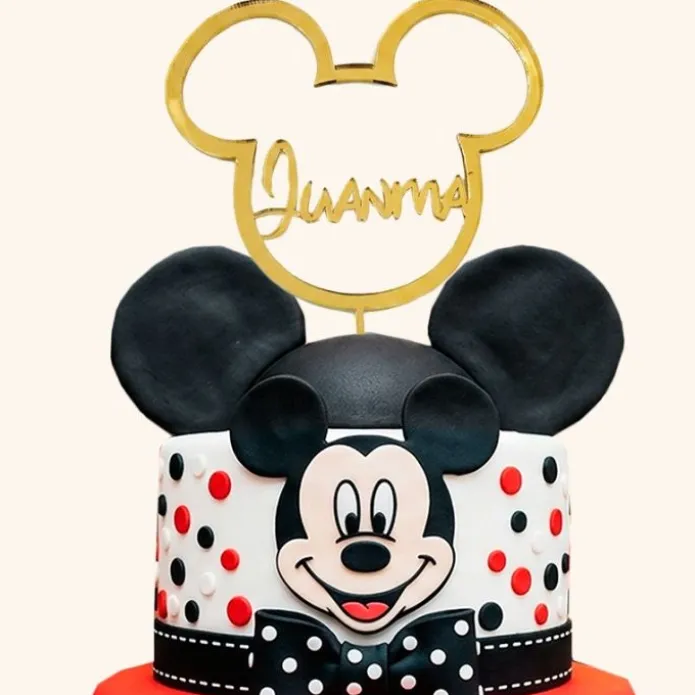 Topper personalizado para tartas Mickey Mousse (12 cm)