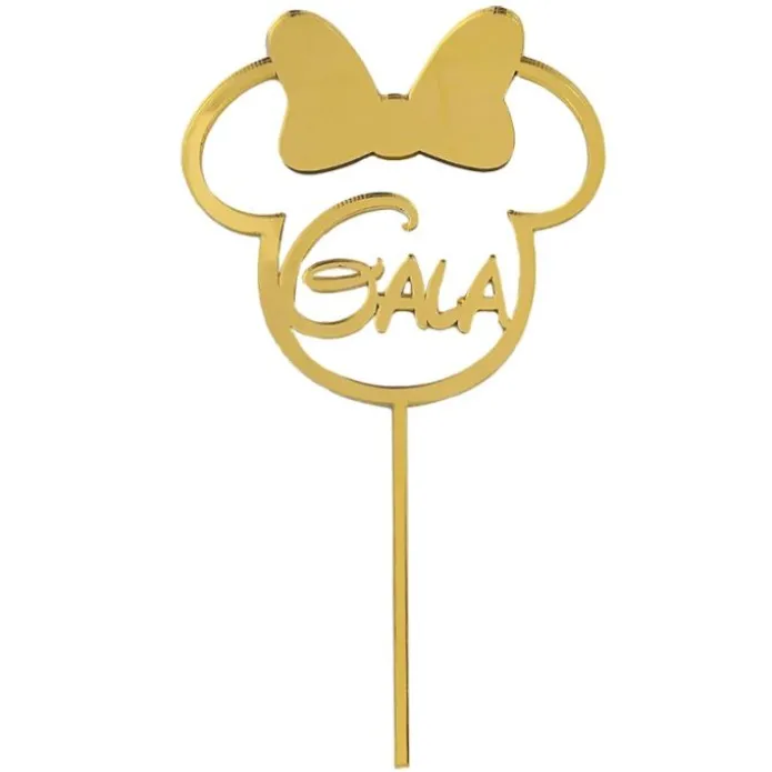 Topper personalizado para tartas Minnie Mousse (12 cm)