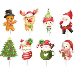 Toppers para cupcakes y fiambreras Navidad (16) - Dekora