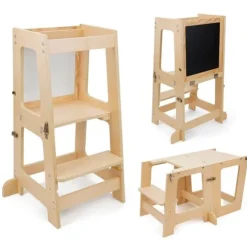 Torre de aprendizaje de madera convertible en mesa con pizarra Prema - 509Crew