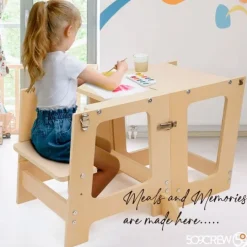 Torre de aprendizaje de madera convertible en mesa con pizarra Prema - 509Crew