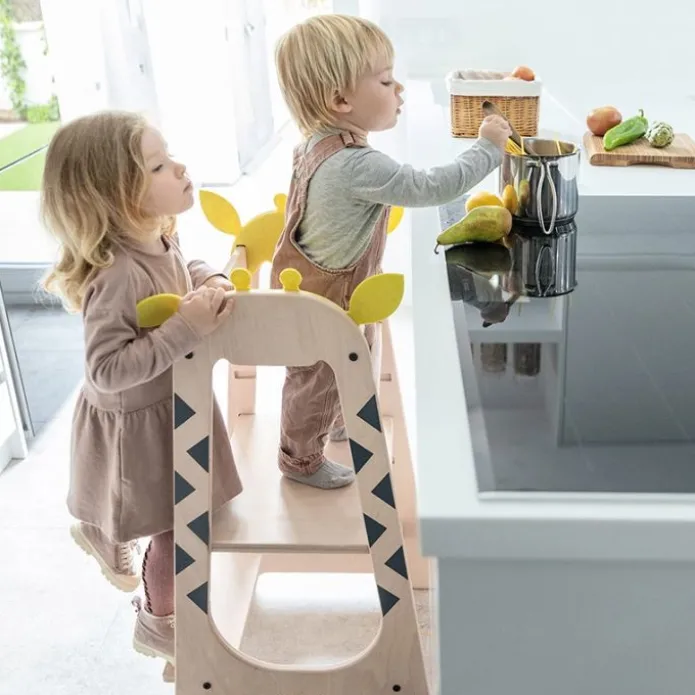 Torre de aprendizaje de madera Giraffe Tower - Beeloom + REGALO cuchillo