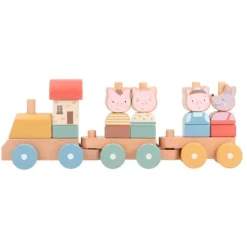 Tren apilable de madera 3 Cerditos Little Pigs - Monnëka