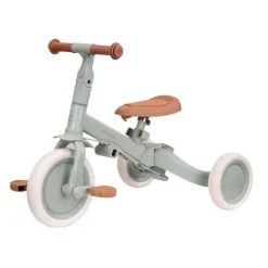 Triciclo con barra convertible en bicicleta 4 en 1 verde - Little Dutch