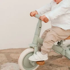 Triciclo con barra convertible en bicicleta 4 en 1 verde - Little Dutch