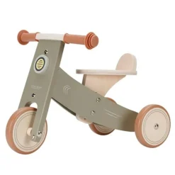Triciclo de madera verde vintage - Little Dutch