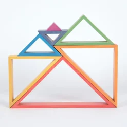 Triángulos de madera de colores (7) - TickiT