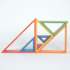 Triángulos de madera de colores (7) - TickiT