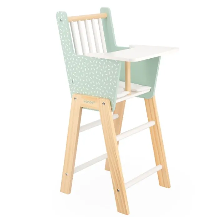 Trona de madera para muñecas verde Zen - Janod