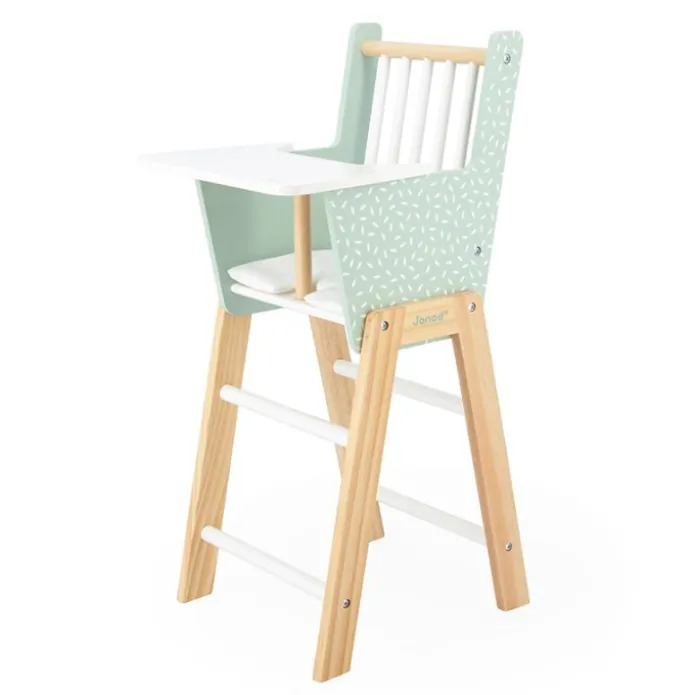 Trona de madera para muñecas verde Zen - Janod