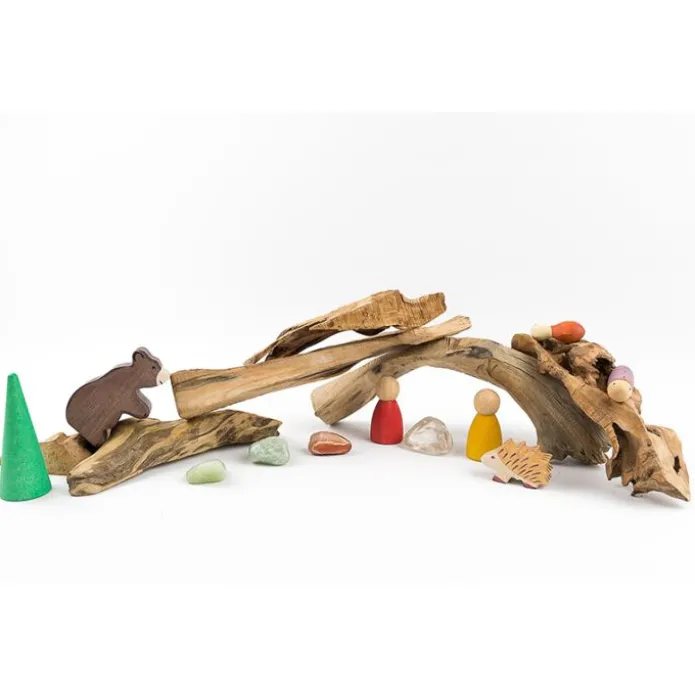 Trozos de madera natural pulida 500 g - Deukaliptus