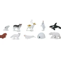 Tubo 10 piezas animales del Ártico - Safari