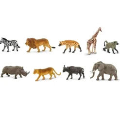 Tubo 9 piezas animales de Sudáfrica - Safari