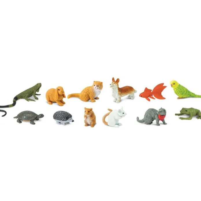 Tubo 12 piezas animales mascotas - Safari