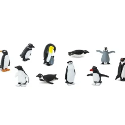 Tubo 10 piezas de pingüinos - Safari