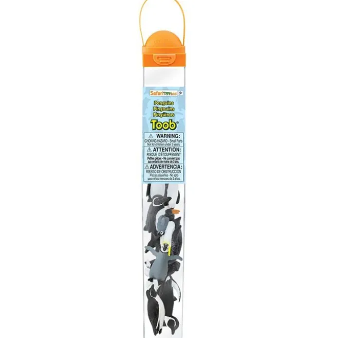 Tubo 10 piezas de pingüinos - Safari