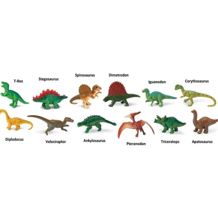 Tubo 12 piezas dinosaurios II - Safari