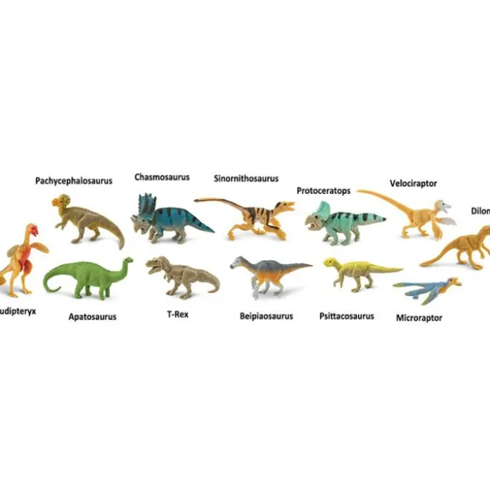 Tubo 12 piezas dinosaurios I - Safari