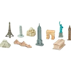 Tubo 10 piezas monumentos del mundo - Safari