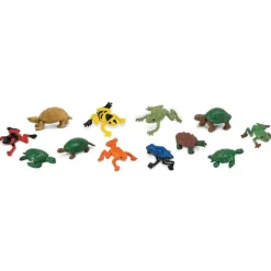 Tubo 12 piezas rana y tortuga - Safari