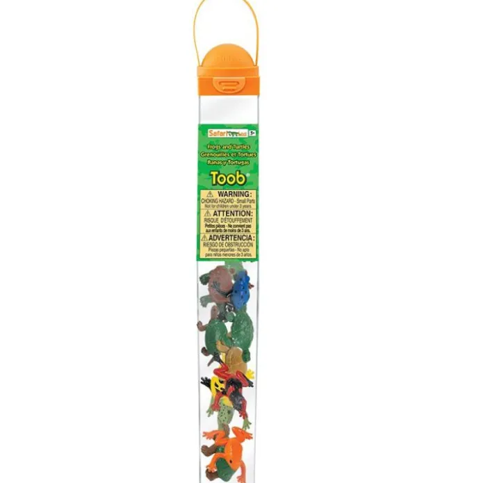 Tubo 12 piezas rana y tortuga - Safari