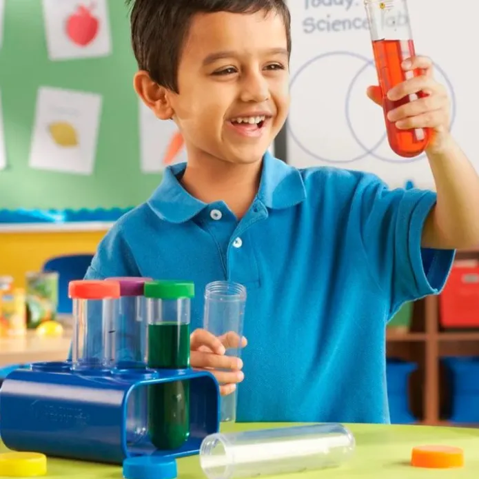 Tubos de ensayo jumbo con soporte (6) - Learning Resources