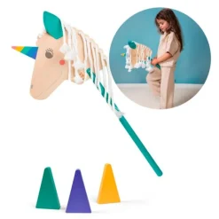 Unicornio con palo y 3 conos - BS Toys