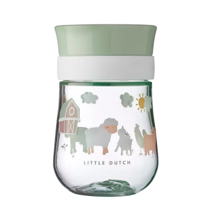 Vaso de aprendizaje antiderrame 360º verde Pequeña Granja Mepal - Little Dutch
