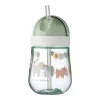 Vaso de aprendizaje con pajita verde Pequeña Granja Mepal - Little Dutch